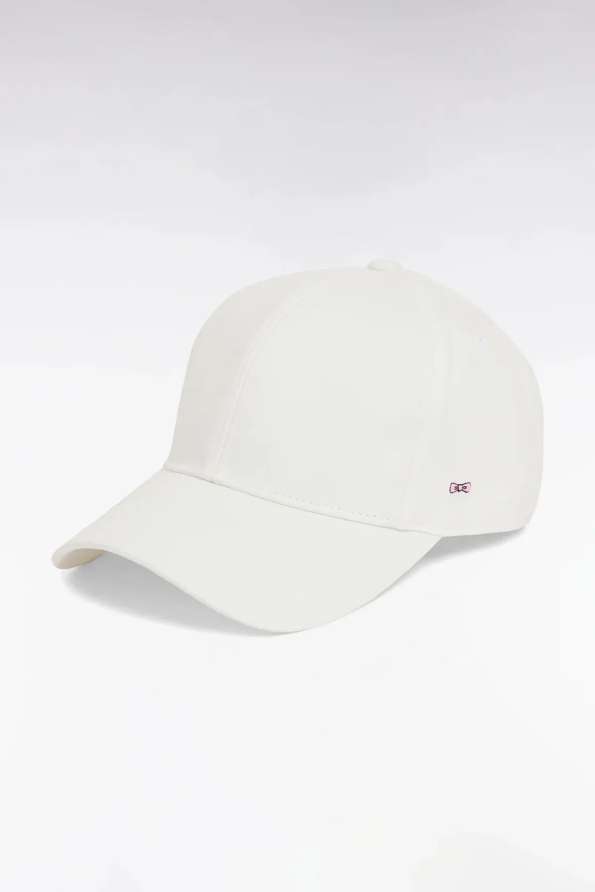 Casquette en twill de coton stretch écru