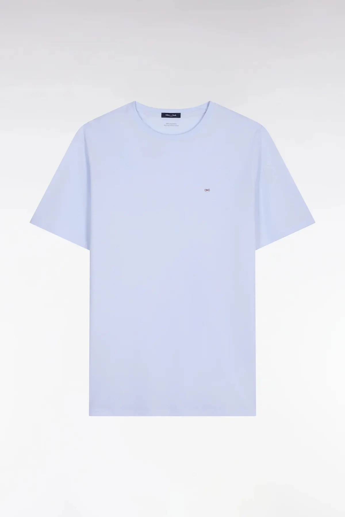 T-shirt à manches courtes en coton Pima ciel coupe regular