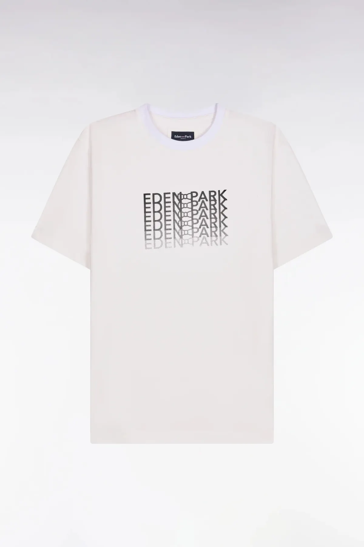 T-shirt à manches courtes sérigraphié noir coupe regular