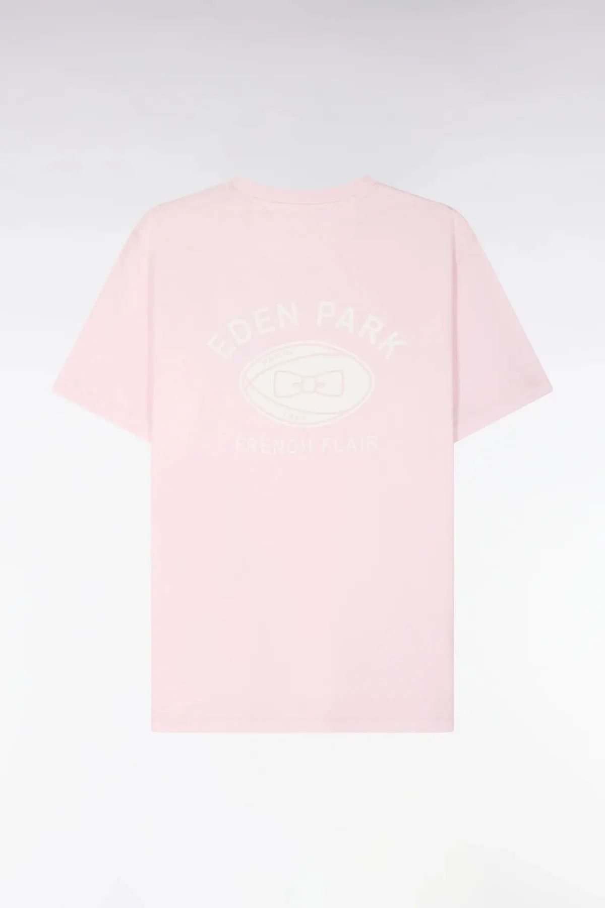 T-shirt à manches courtes sérigraphie dos rose coupe regular