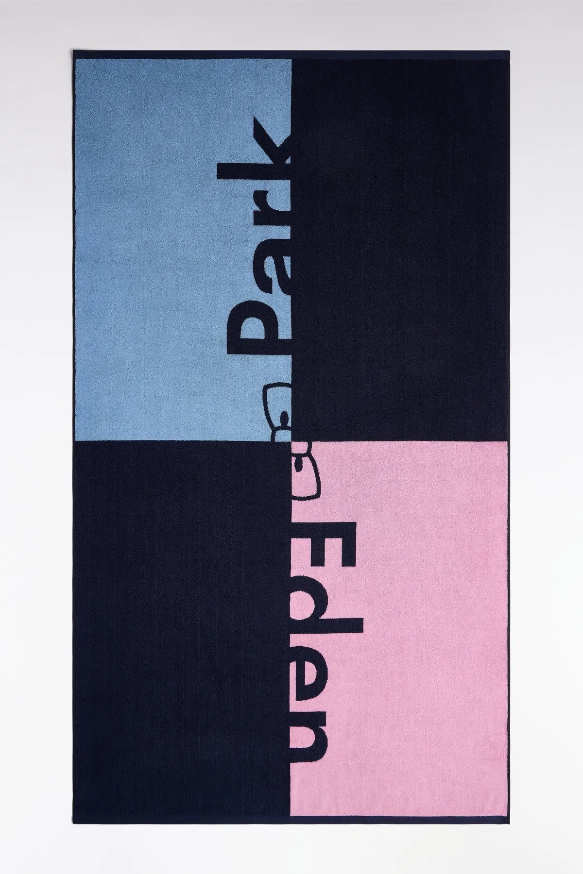 Serviette de plage en coton marine colorblock Eden Park