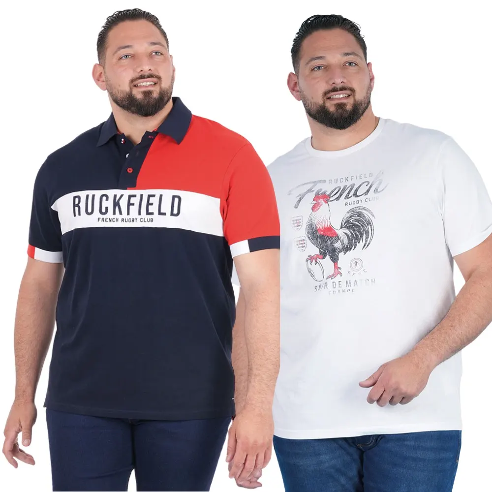 Pack duo polo + t-shirt à manches courtes Ruckfield French Rugby Club