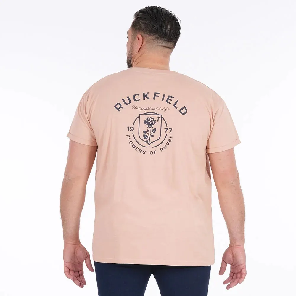 T-shirt oversize à manches courtes Ruckfield Flowers of Rugby abricot